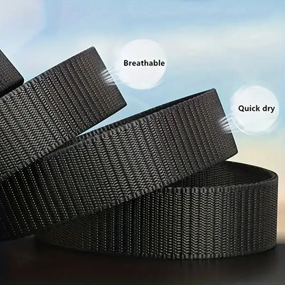 2PC Military Automatic Buckle Nylon Belt Outdoor Hunting