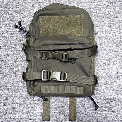 Tactical Hydration Pack Mini Back Panel Water Bag Nylon Molle Pouch Hunting Lightweight Vest Hose Accessories Zipper Backpack