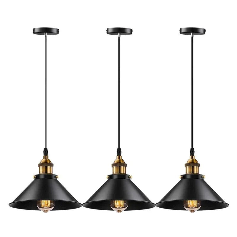 Retro Lid Hanging Lamp E27 Vintage Pendant Lights Loft Russia Pendant Lamp Lampshade for Kitchen Dining Bedroom Home Lighting