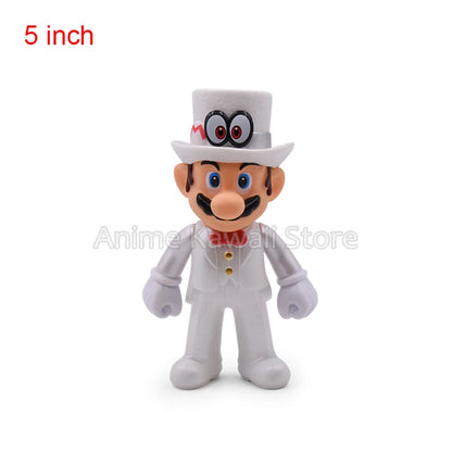 5 inch Anime Super Mario Series Action Figure Luigi Mario Bros Cosplay Model  Toys Kids Children Birthday Halloween Gifts