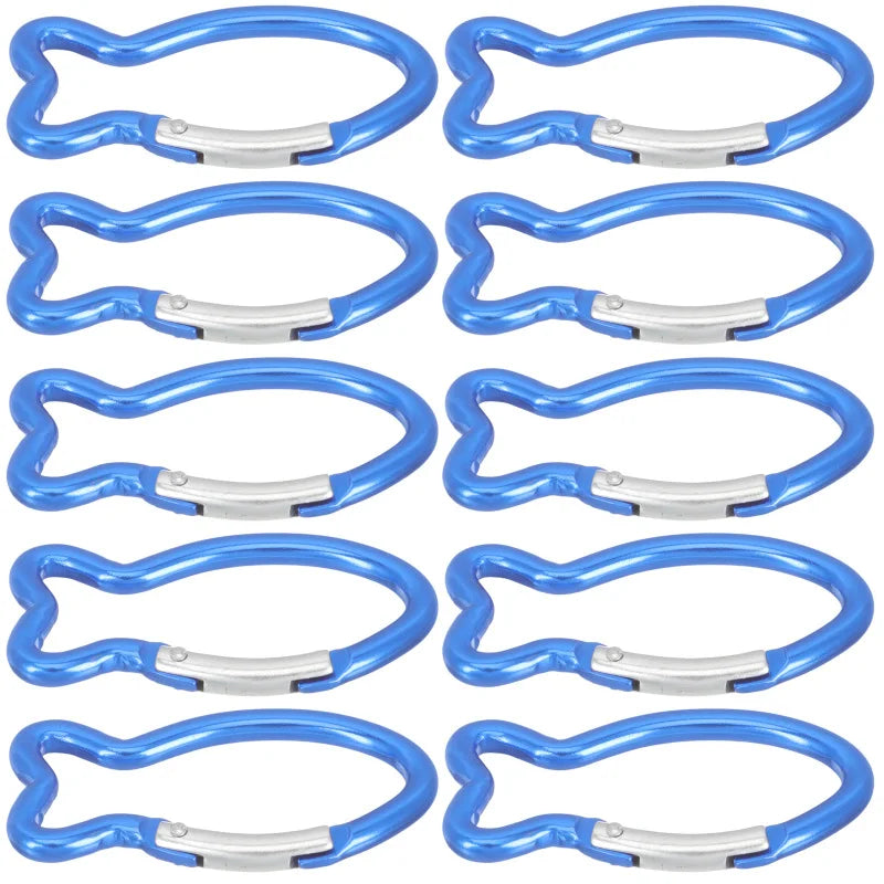 10 Pcs Climbing Carabiner Key Chain Clip Mini Sports Outdoor Survival Gear Camping Hooks Professional Travel