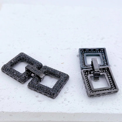 1 Pcs Wholesale Micro-set Square Necklace Bracelet Clasp Jewelry Accessories Full Zirconium Connecting Clasp DlY Accessories