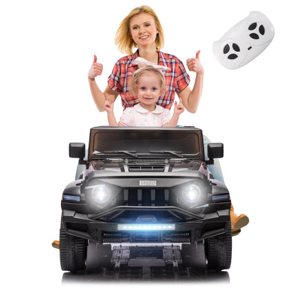 24V Ride On Car for Kids Battery Powered Ride On 4WD Toys with Remote Control,Parents Can Assist in Driving,Music and Lights