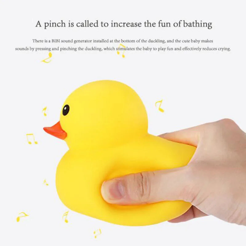 5-30Pcs/Lot Rubber Ducks Baby Bath Toys Kids Shower Bath Toy Float Squeaky Sound Duck Water Play Game Gift For Children