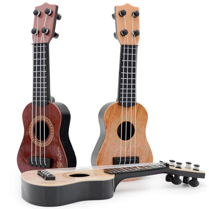 25cm Ukulele Toy 4-string Small Guitar Model Children Early Music Enlightenment Musical Instrument Gifts