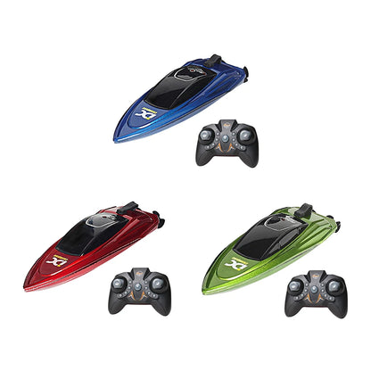 Waterproof 2.4GHz RC Boat High Speed Electric Ship Water Model with LED Lights Children Remote Control Ship Toy