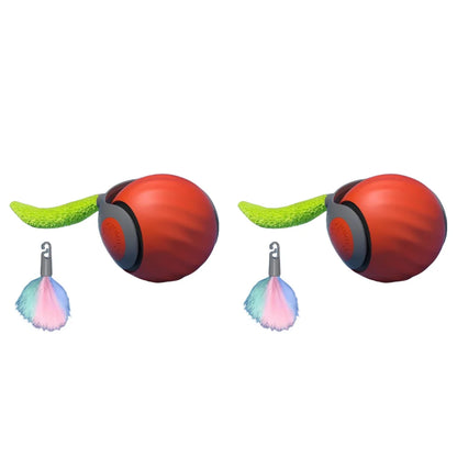 1-3Pcs Automatic Moving Cat Toy Ball Smart Cat Toys 2-Speed Adjustment Speedy Tail Cat Toy with Replacement Tail Cat Supplies