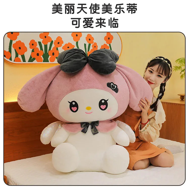 40 50 60 Cm Kawaii Large Size Demon Kuromi Plush Toys Angel Melody Doll Pillow Birthday and Holiday Gifts Cute Stuffed Toy Anime