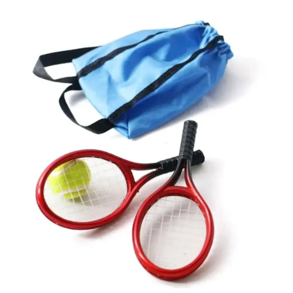 Mini Doll Tennis Racket Kits Simulation Tennis Diy Dollhouse Dollhouse Accessories Tennis 1/6/1/12 Creative