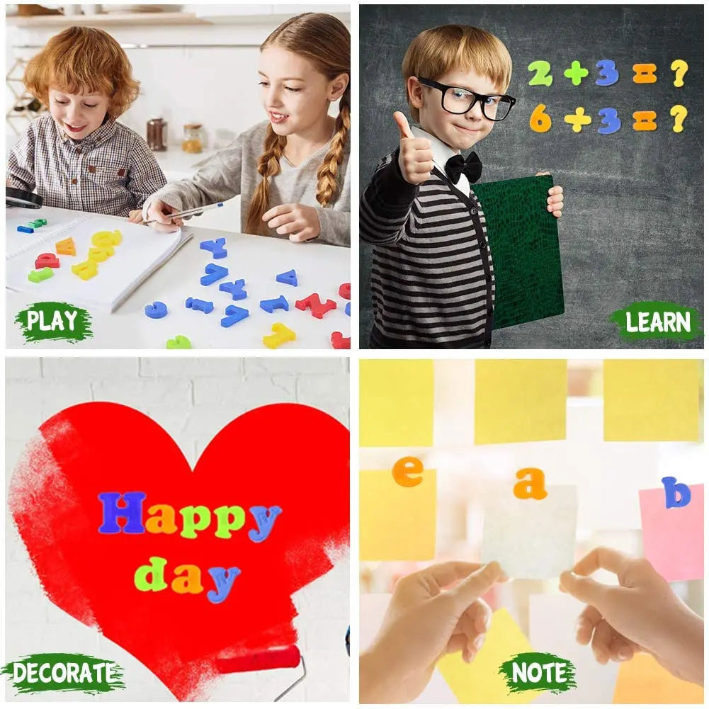 26 Magnetic Letters Plastic Refrigerator Stickers Uppercase Lowercase Numbers Toddlers Learn To Spell Count Educational Toys