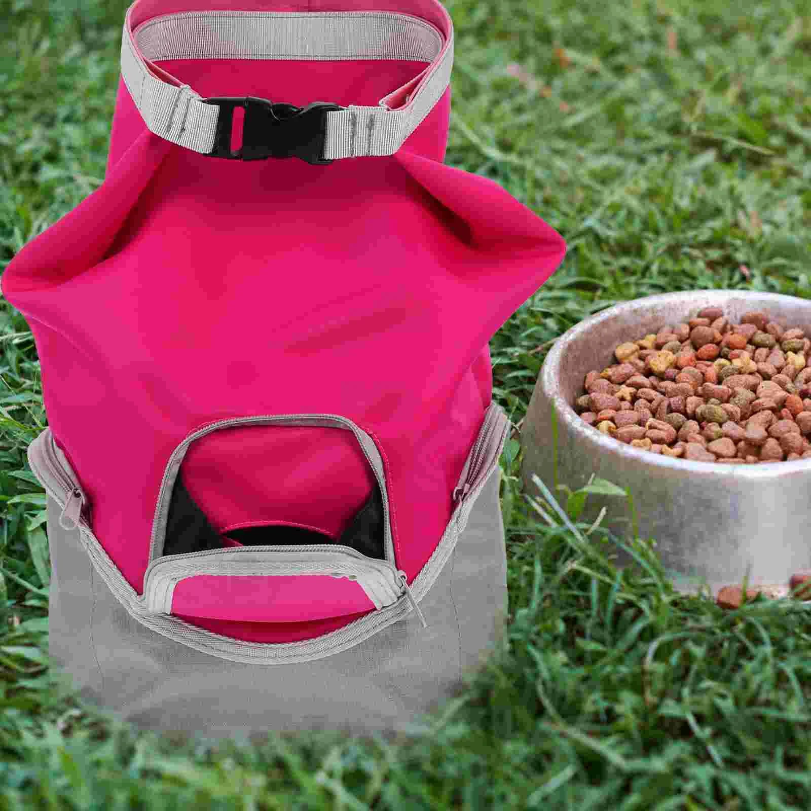1PCS Waterproof Handheld Pet Backpack Dog Travel Case Food Storage Bag Large Capacity Treat Holder for Outdoor Walks Dog