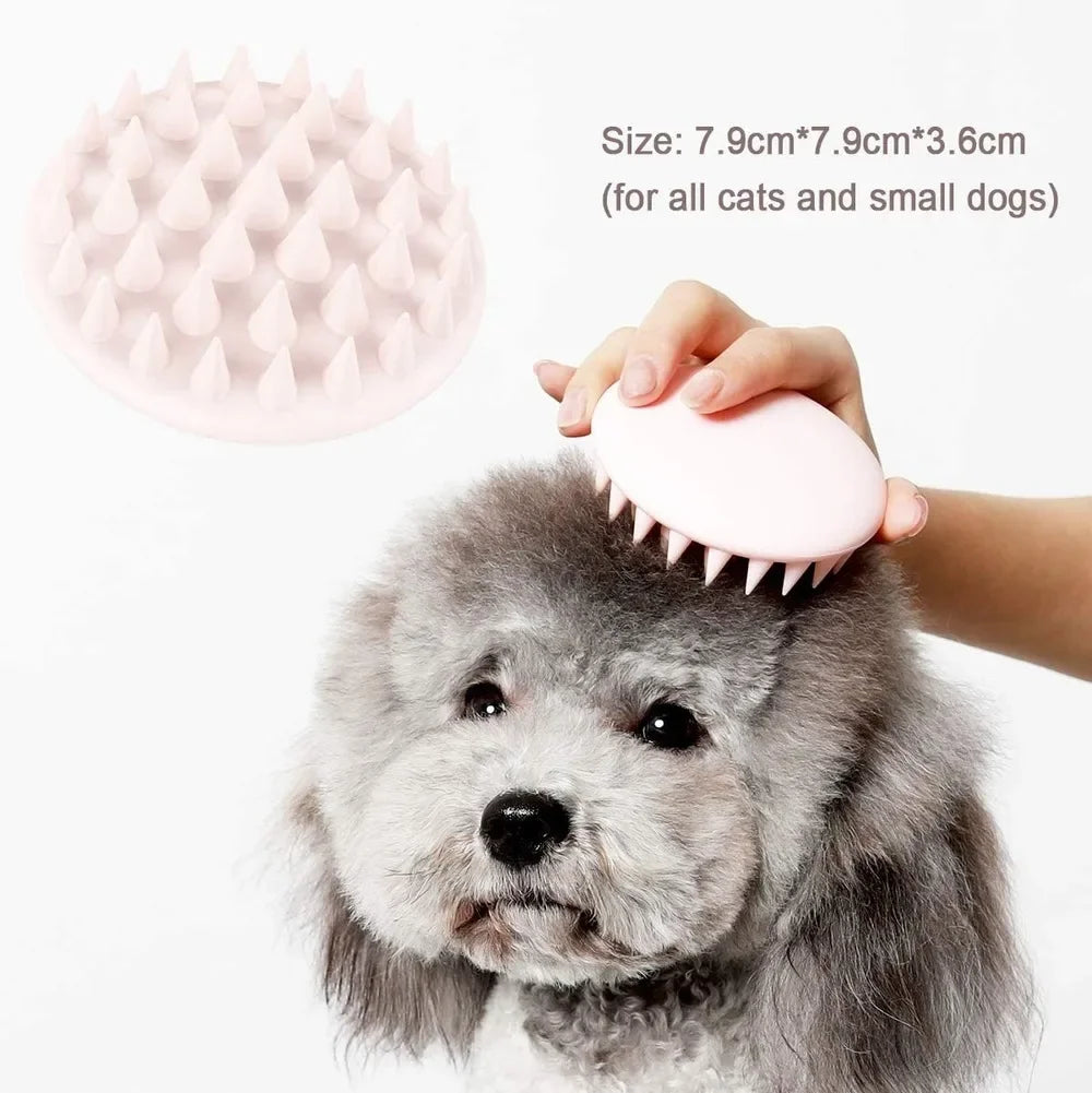 Cat Grooming Bathe Brush for Shedding Grooming Shampoo No Scratching Gentle Silicone Cat Massage Comb for Dogs Cat Pet Supplies