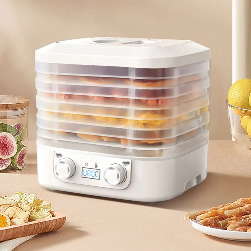 5 Layers Intelligent Fruit Dryer 48 Hours Long Lasting Pet Food Dehydration Smart Thermostatic Fruit Vegetable Meat Dehydrator