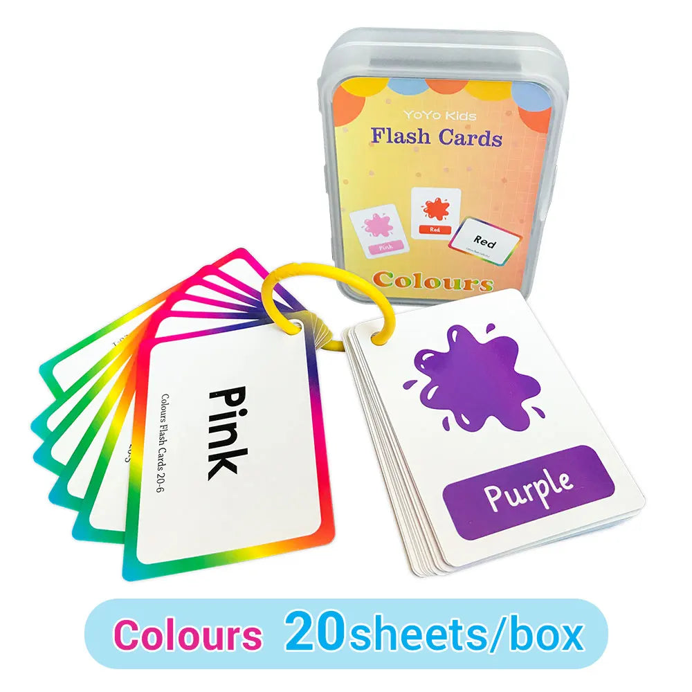 English Words Learning Flashcards for Kids 3-6 Years Reading Enlightenment Cards Educational Toys Montessori Teaching Aids