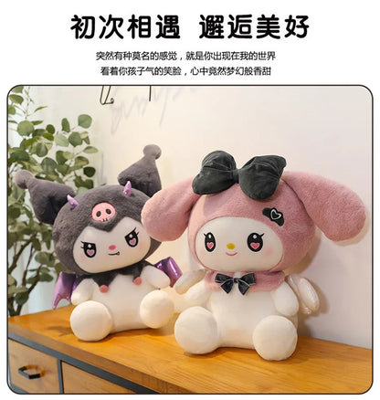 40 50 60 Cm Kawaii Large Size Demon Kuromi Plush Toys Angel Melody Doll Pillow Birthday and Holiday Gifts Cute Stuffed Toy Anime