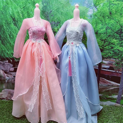 1/3 BJD Dolls Hanfu Clothes Chinese Traditional Costume for 60cm Princess Doll Long Skirt Fairy Dress Accessories Toys Gift Toys