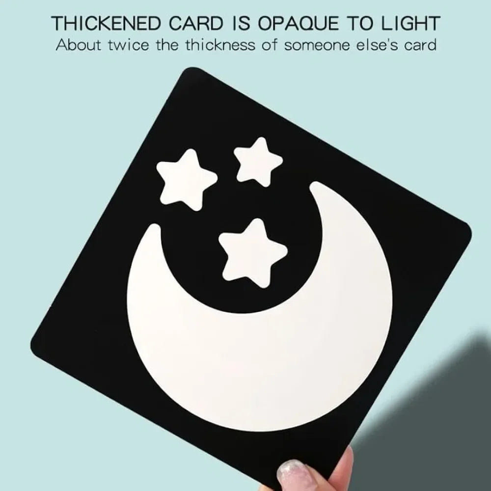 Black White High Contrast Card Montessori Baby Vision Stimulation Cards Stimulate Newborn Visual Early Educational Learning Toys