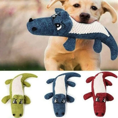Pet Dog Toy Linen Plush Crocodile