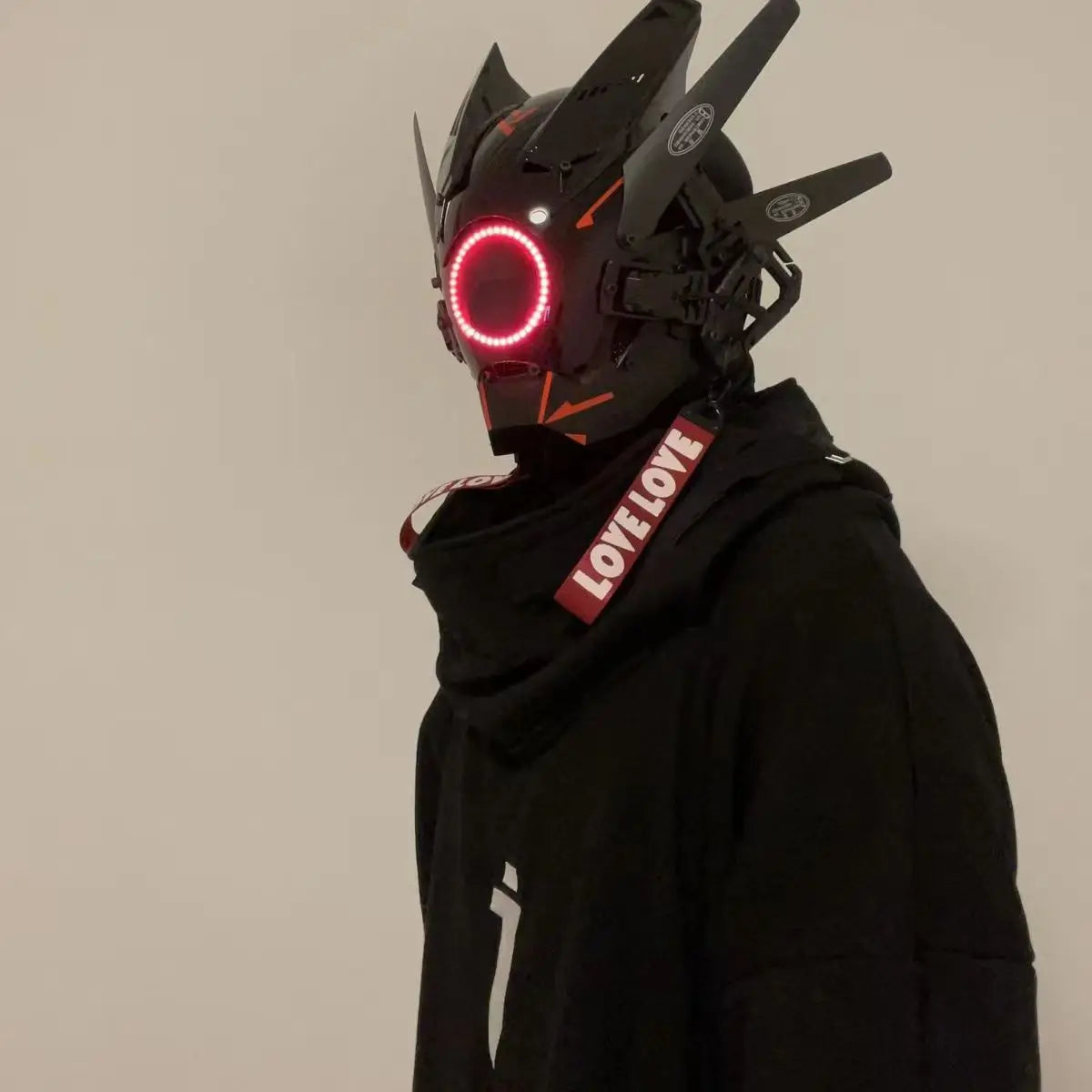Handmade Diy LED Cyberpunk Mask Personalized Face Cosplay mask SCI-FI Helmet Party Toys For Men and Women