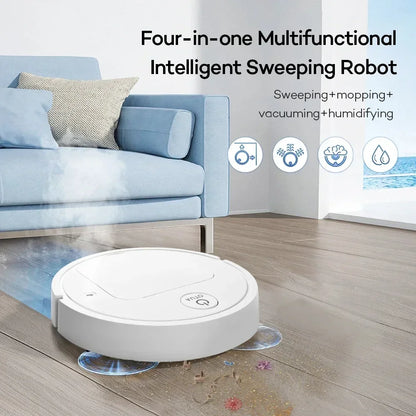 2025 4-in-1 Smart Home Appliance: Air Purifier, Mist Humidifier, Vacuum Cleaner &amp; Robotic Sweeper, Enhance Home Air Quality, Eff