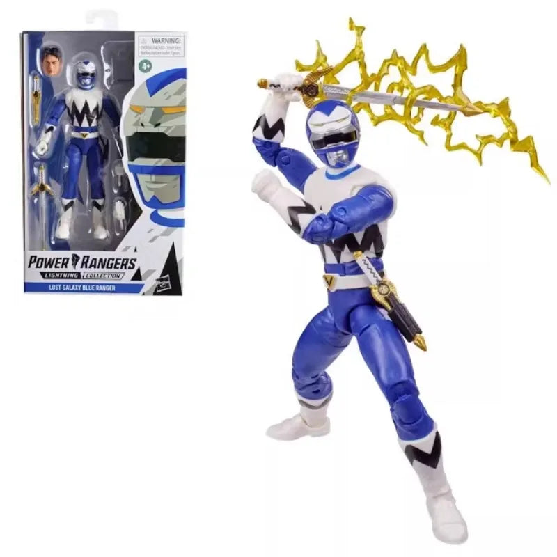 Hasbro Anime Power Rangers Blue Ranger Black Ranger Grenn Ranger Christmas Gifts Active Joint Genuine Action Figure Model Toys