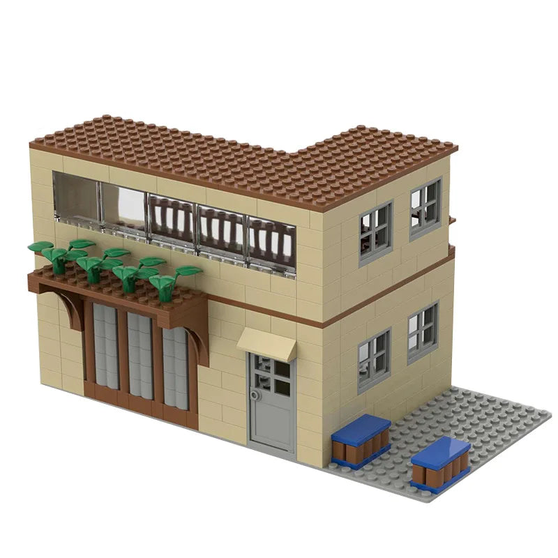 Cozy House City Street View Building Kit PUBG Figure Mini Military Architecture Accessories MOC Block Bricks Boy Toys Brinquedos