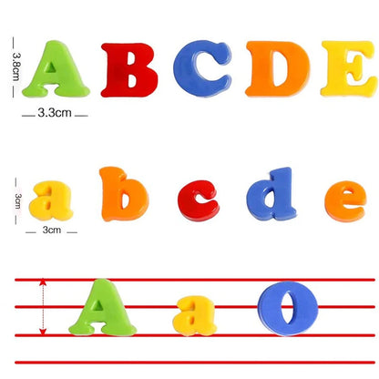 26 Magnetic Letters Plastic Refrigerator Stickers Uppercase Lowercase Numbers Toddlers Learn To Spell Count Educational Toys