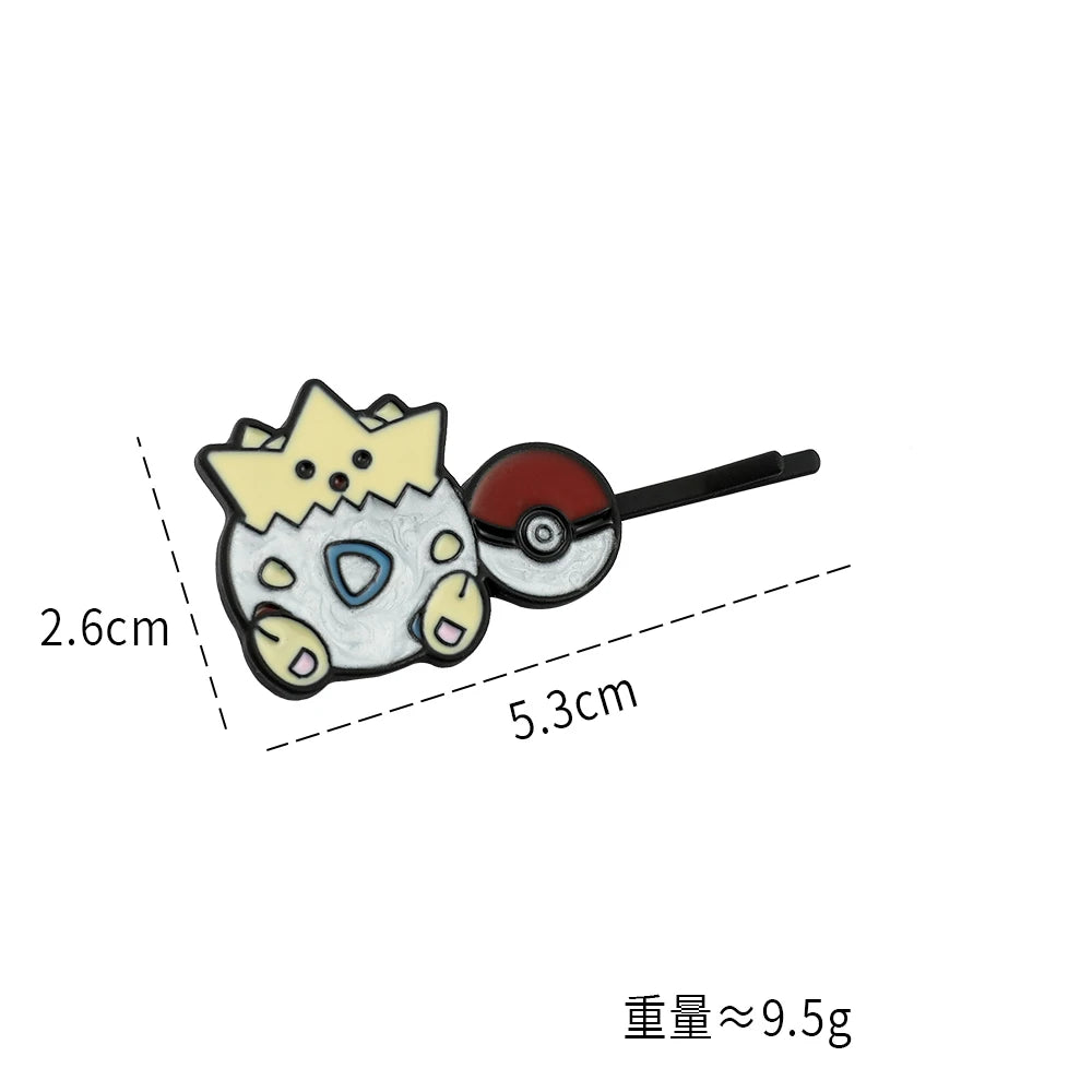 Bandai Pokemon Kawaii Hair Clip Pikachu Snorlax Cartoon Hairpin Women Fashion Hairclip Head Accessories Cute Jewelry Gifts