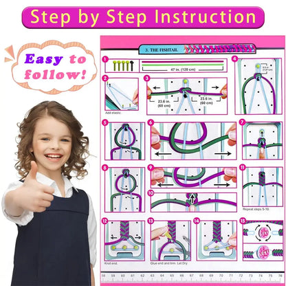 Friendship Bracelet Making Kit for Girls - Arts and Crafts Jewelry Making Toys for 5 6 7 8 9 10 11 12 Years Old, Gifts for Kids