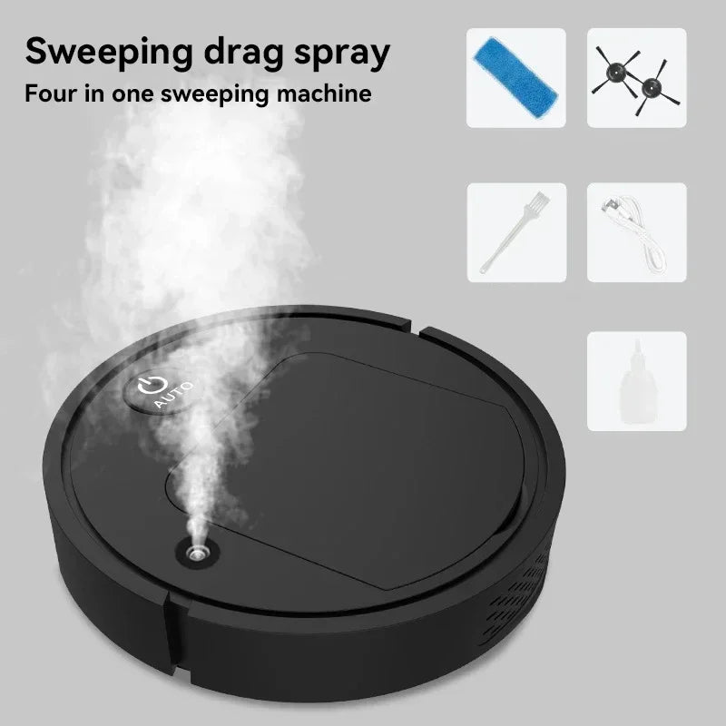 2025 4-in-1 Smart Home Appliance: Air Purifier, Mist Humidifier, Vacuum Cleaner &amp; Robotic Sweeper, Enhance Home Air Quality, Eff