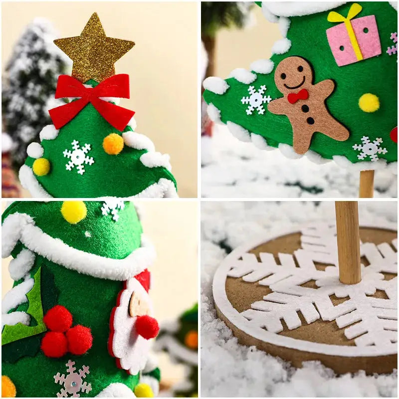 DIY Christmas Tree Crafts Kits for Children Christmas Decoration Handmade Toys Puzzle Craft Kit Children Toys Christmas Gifts