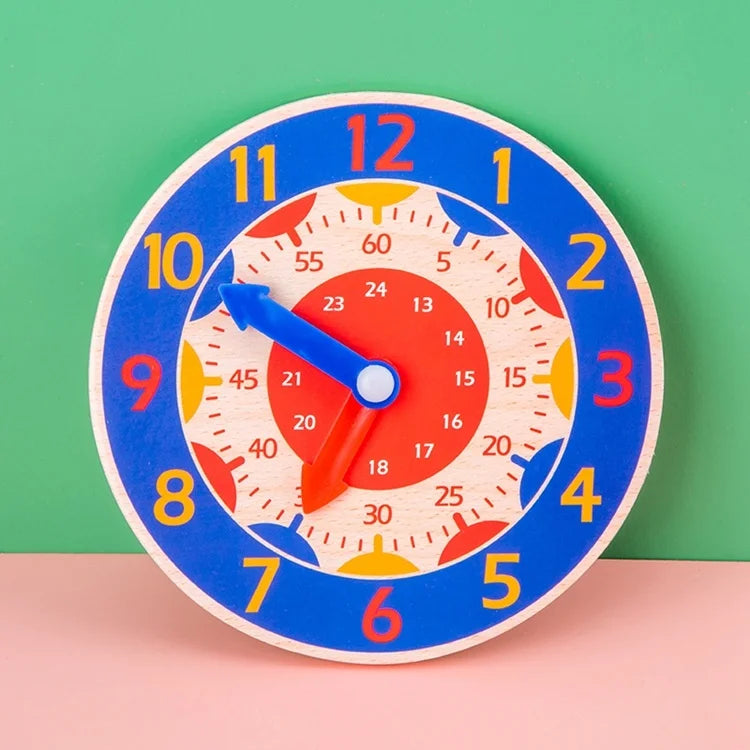 Baby Montessori Toys Wooden Clock Hour Minute Second Cognition Time Learning Teaching Aids Educational Toys For Children