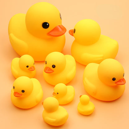 Cute Duck Baby Bath Toys Squeeze Animal Rubber Toy BB Duck Bathing Water Toy Race Squeaky Rubber Yellow Duck Toys for Kids Gifts