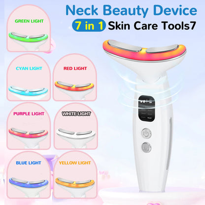 7 Colours Neck Beauty Instrument, Face Neck Body High-frequency Beauty