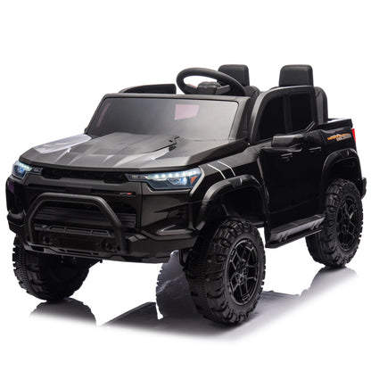 24V10A Two-seater Kids Ride On Electric Pickup, kids ride on toy W/parents remote control,4WD 800W motors,Two Safety belts