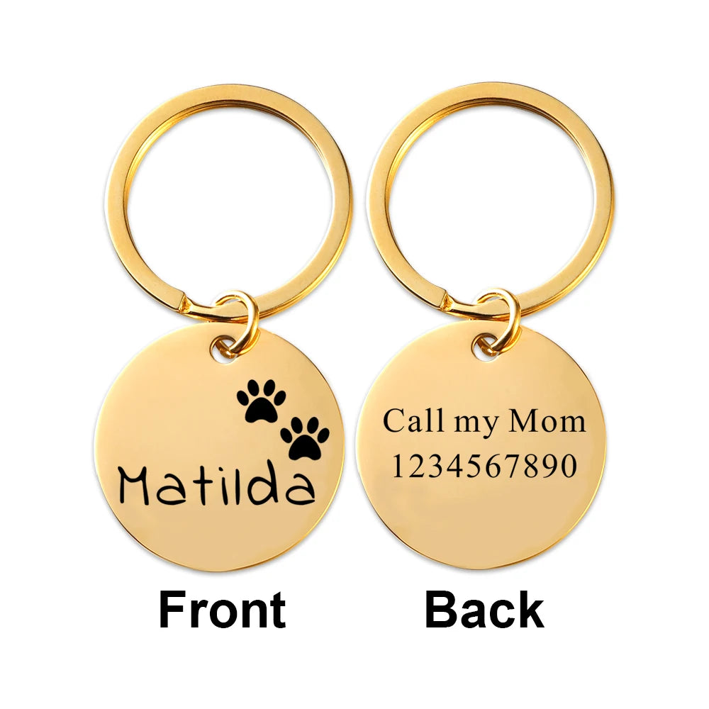 Custom Engraved Pet Dog ID Tag Personalized Cat Puppy ID Tag Pet Dog Collar Accessories Custom Dogs Anti-lost Name Tags Pendant