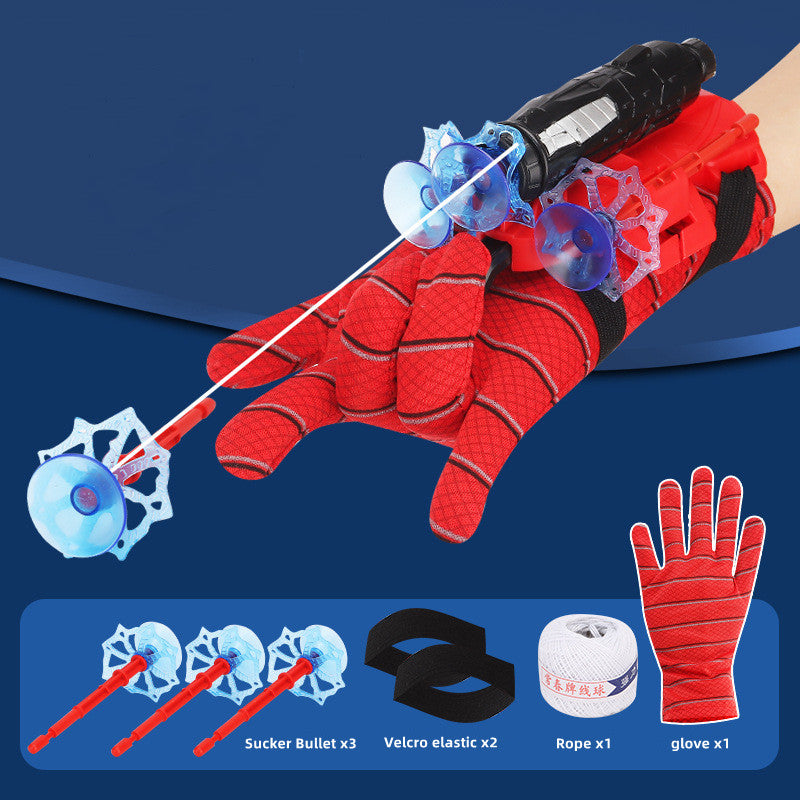 Christmas Present  Movie Cosplay Launcher Spider Silk Glove Web Shooters Recoverable Wristband Halloween Prop Toys for Children