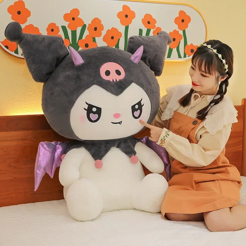 40 50 60 Cm Kawaii Large Size Demon Kuromi Plush Toys Angel Melody Doll Pillow Birthday and Holiday Gifts Cute Stuffed Toy Anime