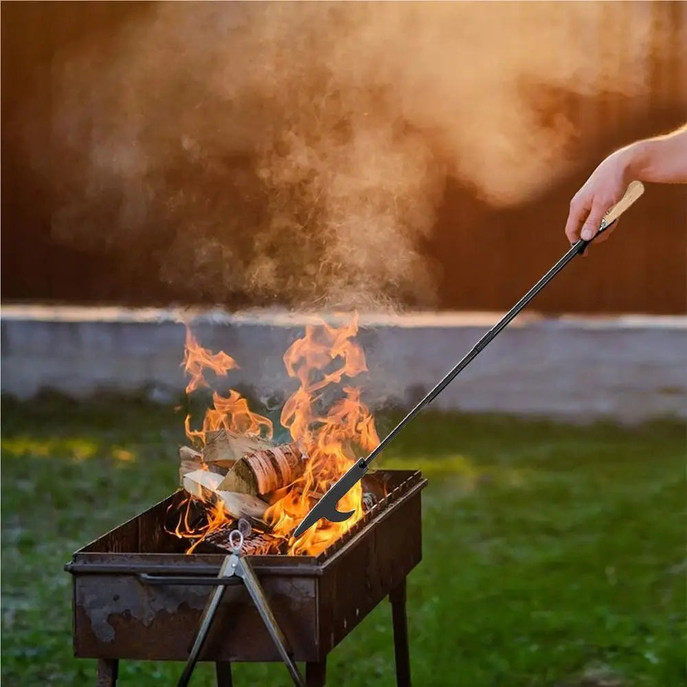 Outdoor Fire Poker Portable Fireplace Poker Tool Fire Pit Poker For Outdoor Camping 33 Inch Fireplace Poker Tools Fire Poker