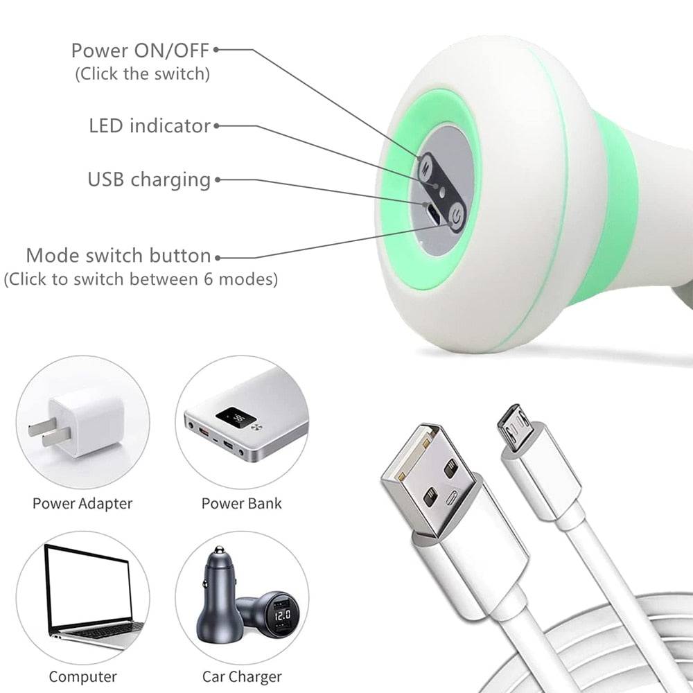 Electric Mini Handheld Massage Gun 6 Speed Vibration Fitness Massager