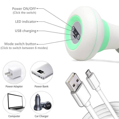 Electric Mini Handheld Massage Gun 6 Speed Vibration Fitness Massager