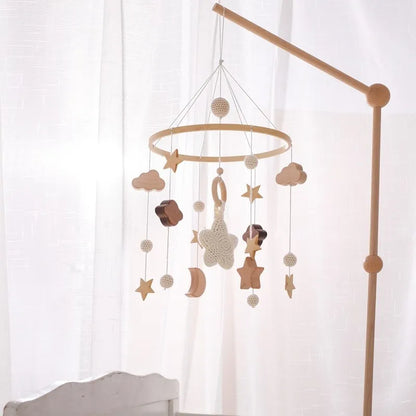 Baby Rattle Toy 0-12 Months Wooden Mobile On The Bed Newborn Music Box Bed Bell Hanging Toys Holder Bracket Infant Crib Boy Toys