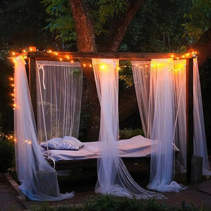Patio Garden Mosquito Net Adjustable Porch Screen Mesh Outdoor Curtain Lightweight for Patio Gazebo Pool Hut Bug Netting