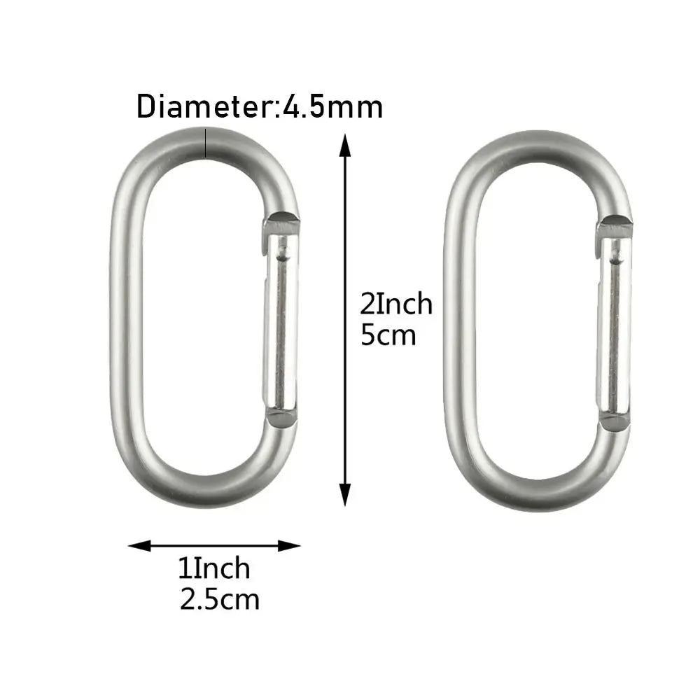 2/5/10pcs Alloy Aluminum Survival Gear Camp Mountaineering Hook Carabiners Carabiner Travel Kit Camping Equipment