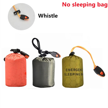 Portable Waterproof Emergency Survival Sleeping Storage Bag Hiking Sack Camping Gear Thermal Bivy Aid Rescue Kit Mylar Blanket