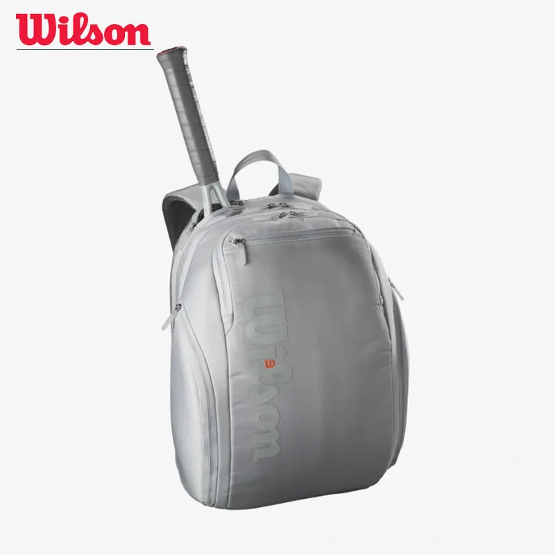 Wilson Tennis Rackets Bag 2/9 Pieces Large Capacity Tennis Backpack Badminton Gymbag Squash Racquet Bag with Separated Shoes Bag