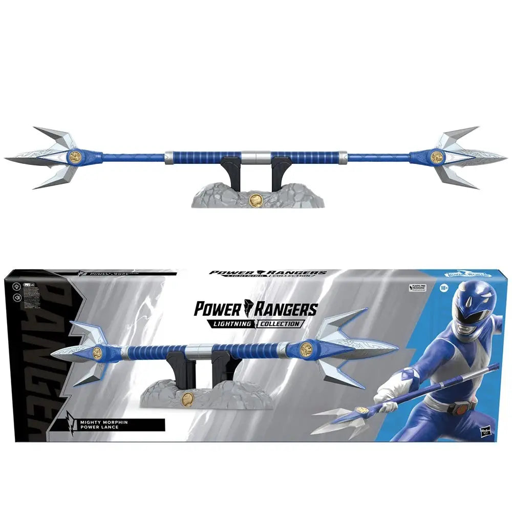 In Stock Original Lightning Collection Kyouryuu Sentai Zyuranger Mighty Morphin Blue Power Lance Good Gifts Model Toys for Fans