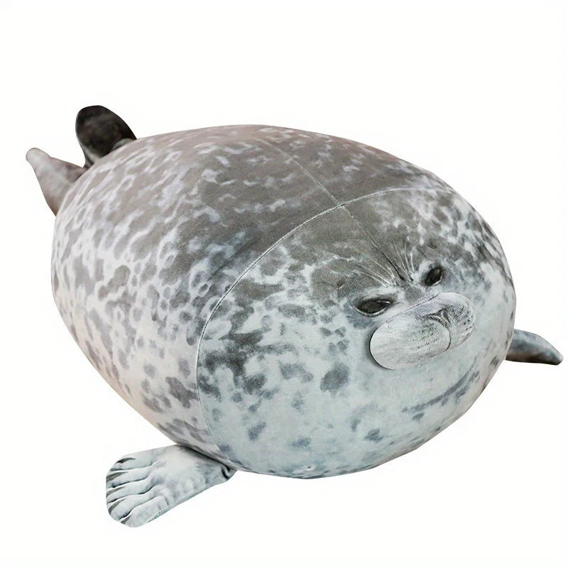 1Pcs Chubby Seal Plush Toy, Soft Plush Pillow, Cute Home Decoration, Perfect Gift for New Year and Christmas