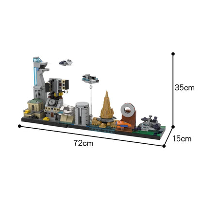 BuildMOC City Skyline Saint Petersburg Rome Washington Rotterdam Architecture Street View House  Building Blocks Kids  Toys Gift