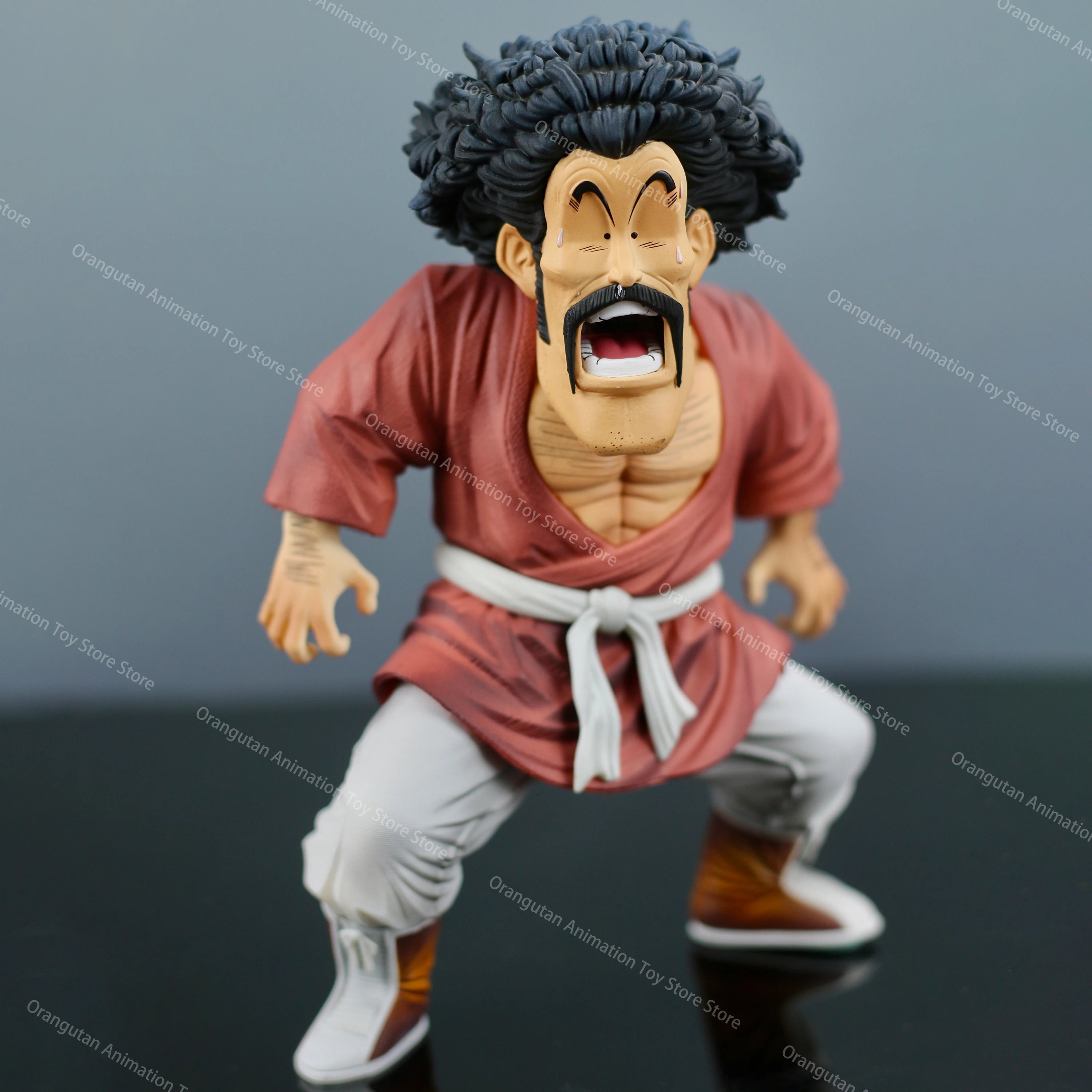 Anime Dragon Ball Characters Mr. Satan Hercules 2 Heads 18 cm Action Figure PVC Doll Collection Model Doll Toy Children&